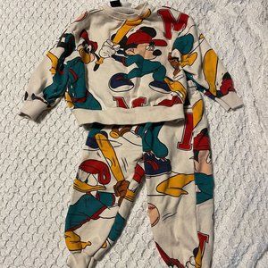 Zara Mickey and Friends Baseball Sweat Set (2-3 Years)